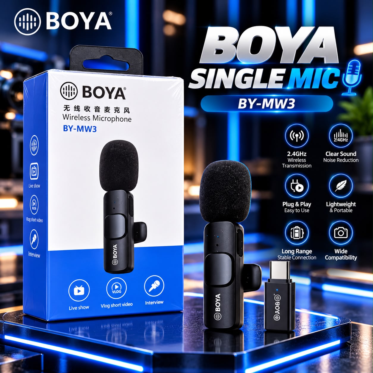 BOYA BY-MW3 Wireless Microphone