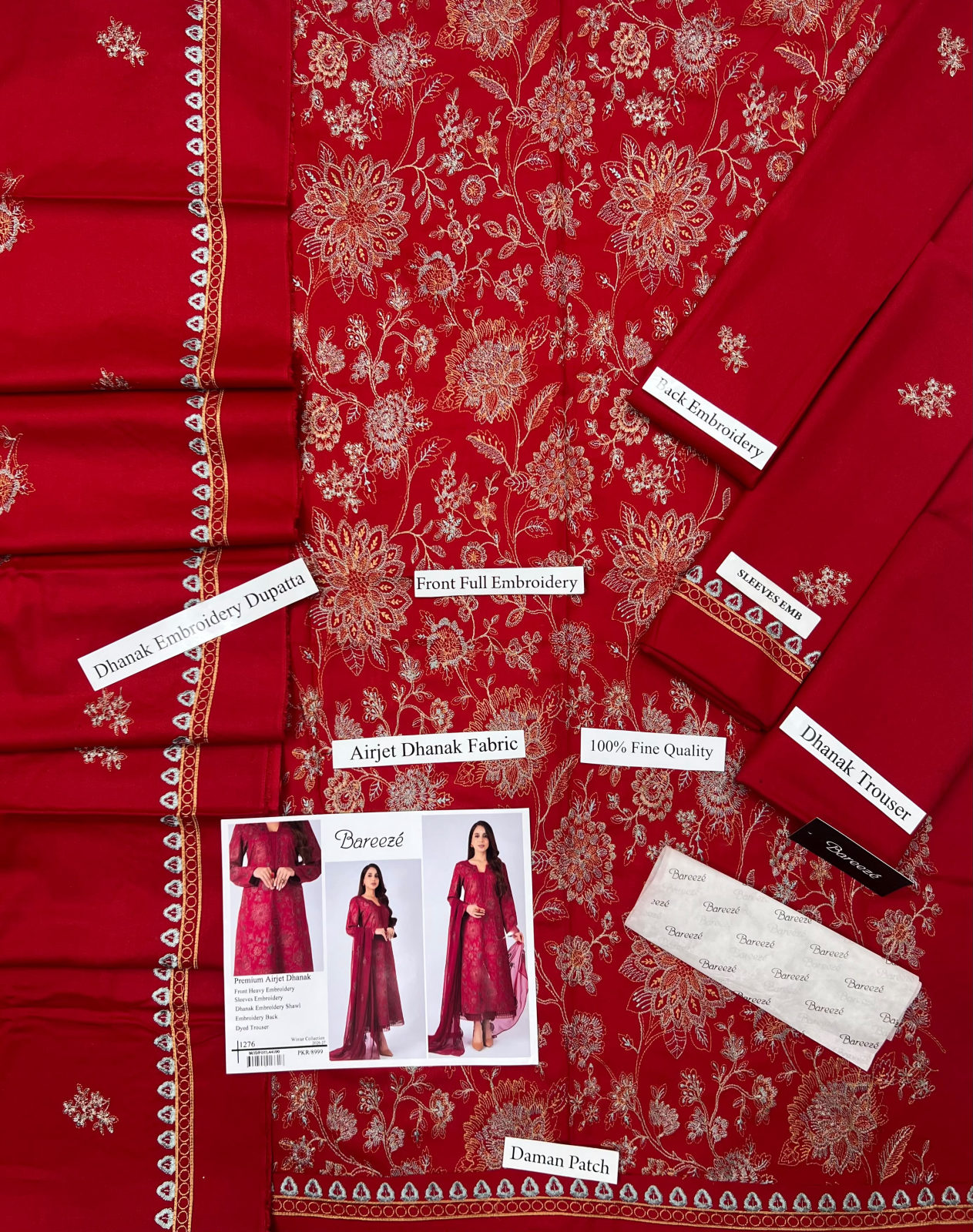 Bareeze Dhanak 3PC Suit - DESIGN 14