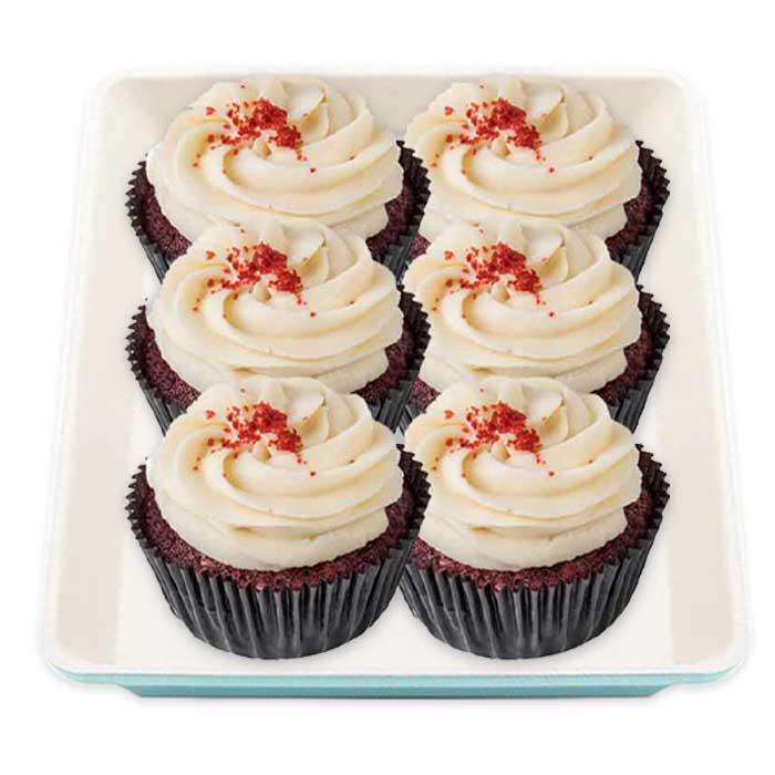 6 Pcs Red Velvet Cupcakes