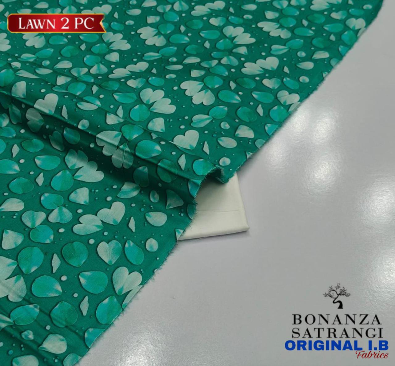Bonanza 2pc Lawn Summer Collection - Green Polka
