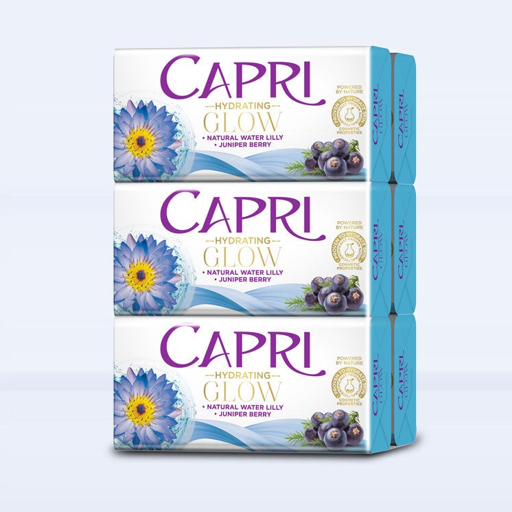 Capri Hydrating Glow Soap 3 In 1 Bundle Pack Blue 120G