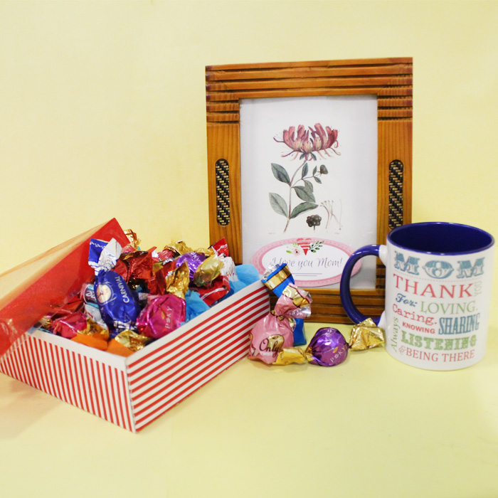 Thank you Mug with Photo Frame & Chocs