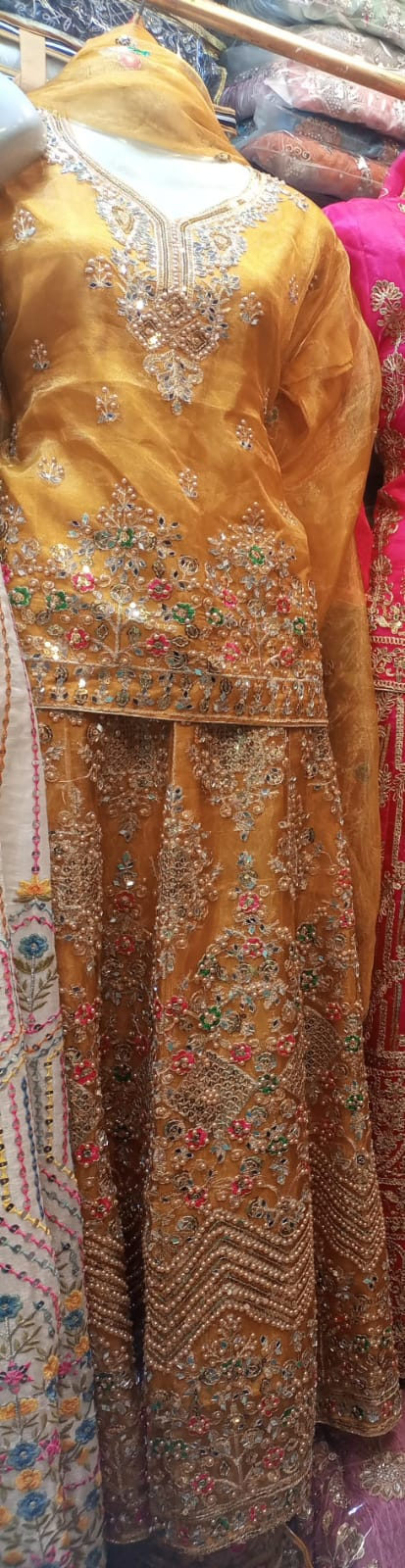 Mehendi mayun stone work stitched