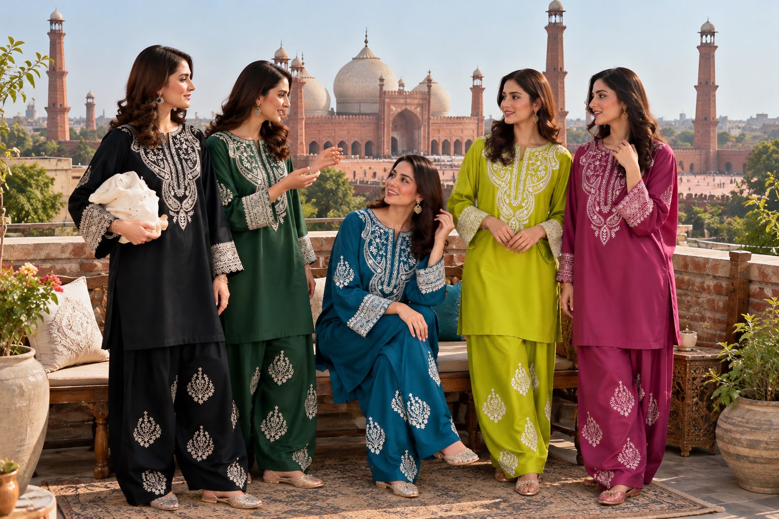 Mix Brand Khaddar Embroidered 3PC Suit - DESIGN 01