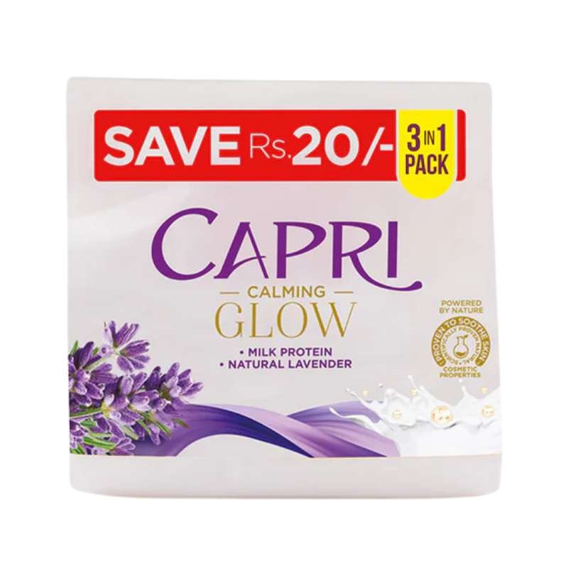 Capri Calming Glow Soap 3 In 1 Bundle Pack Purple 120g