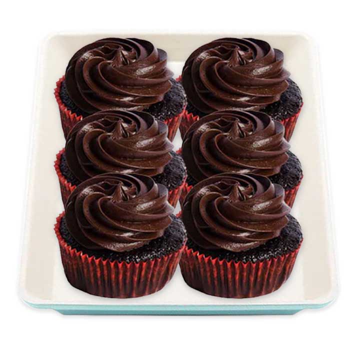 6 Pcs Double Chocolate Cupcakes