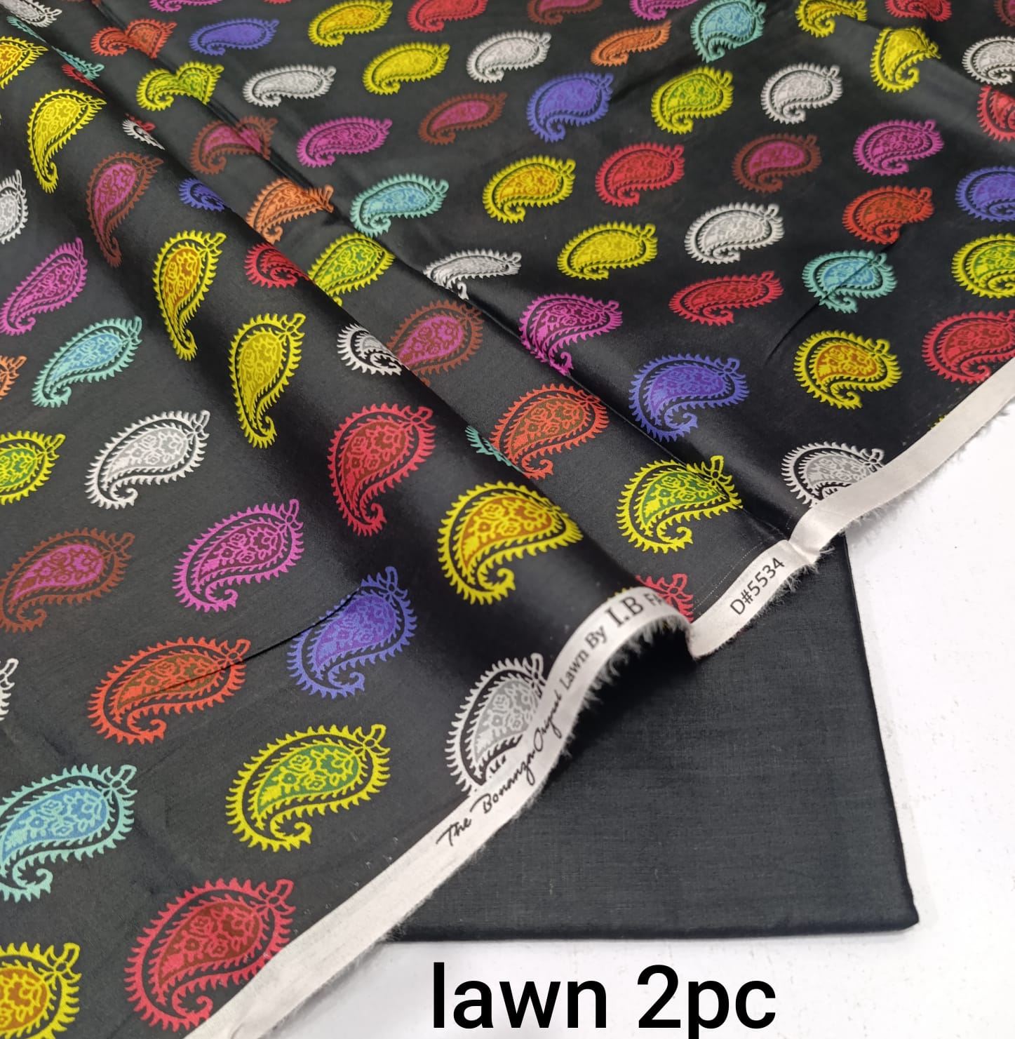 Bonanza 2pc Lawn Summer Collection - Black Multicolor