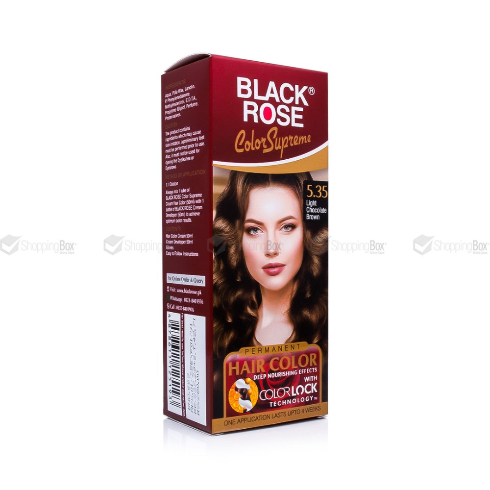 Black Rose Hair Colour Light Chocolate Brown 5 35