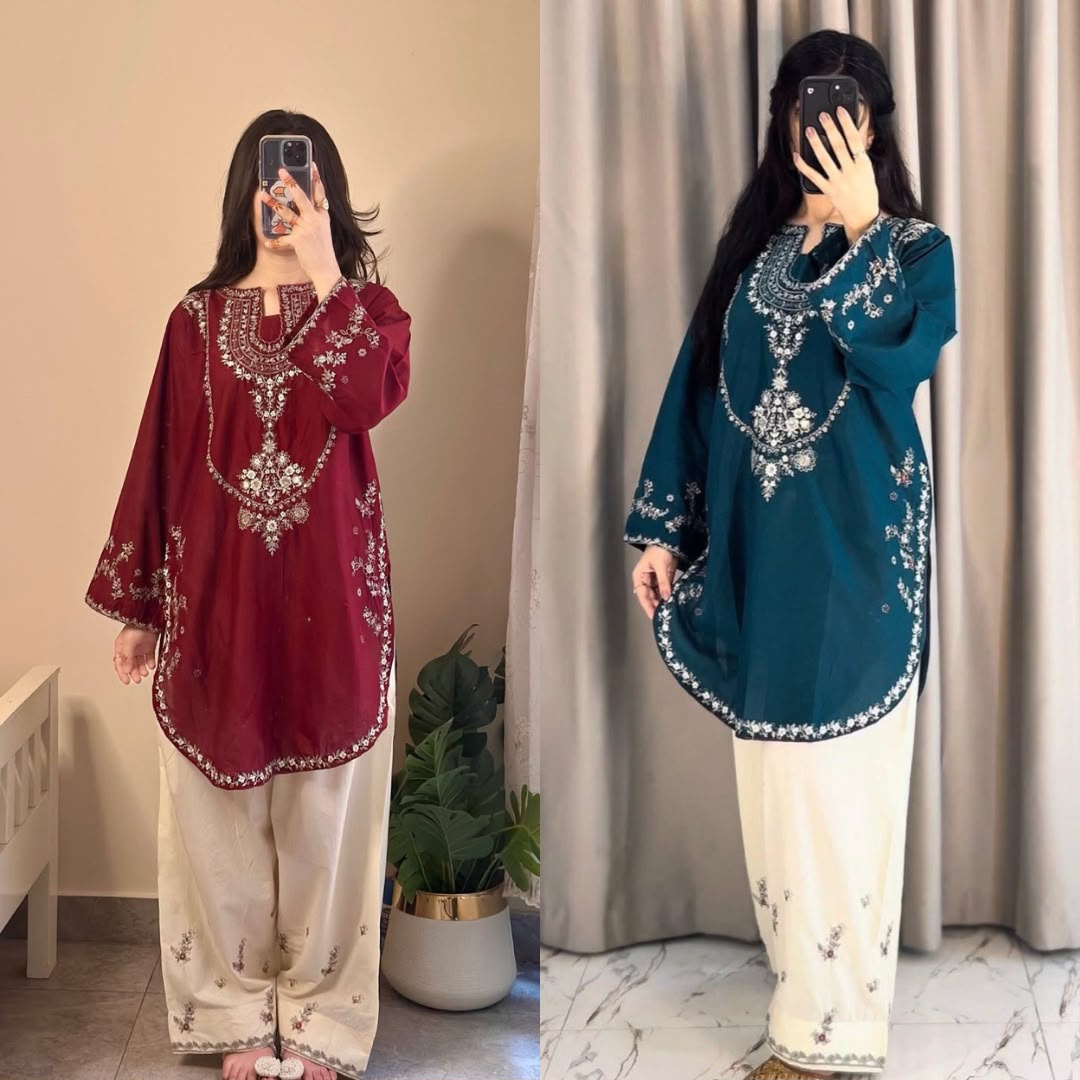 Ethnic Silk Embroidered Kaftan D#E1046 - DESIGN 01