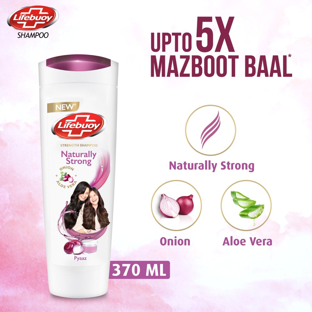 Lifebuoy Shampoo Naturally Strong Onion Aloe Vera 370 Ml Large
