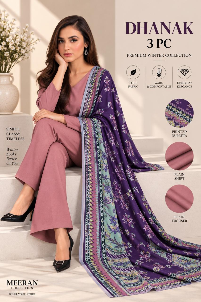 Dhanak Marina 3pc Collection - Pink