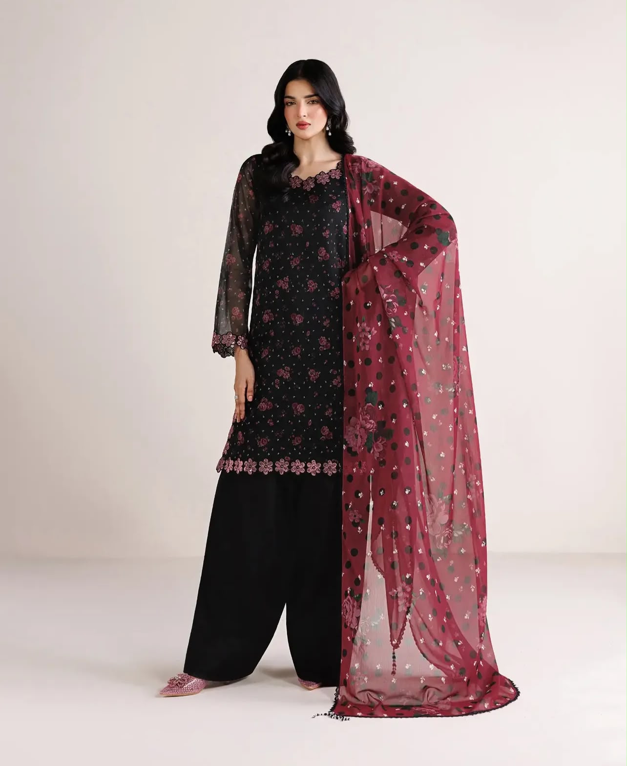 Laam Organza Embroidered Suit - DESIGN 02
