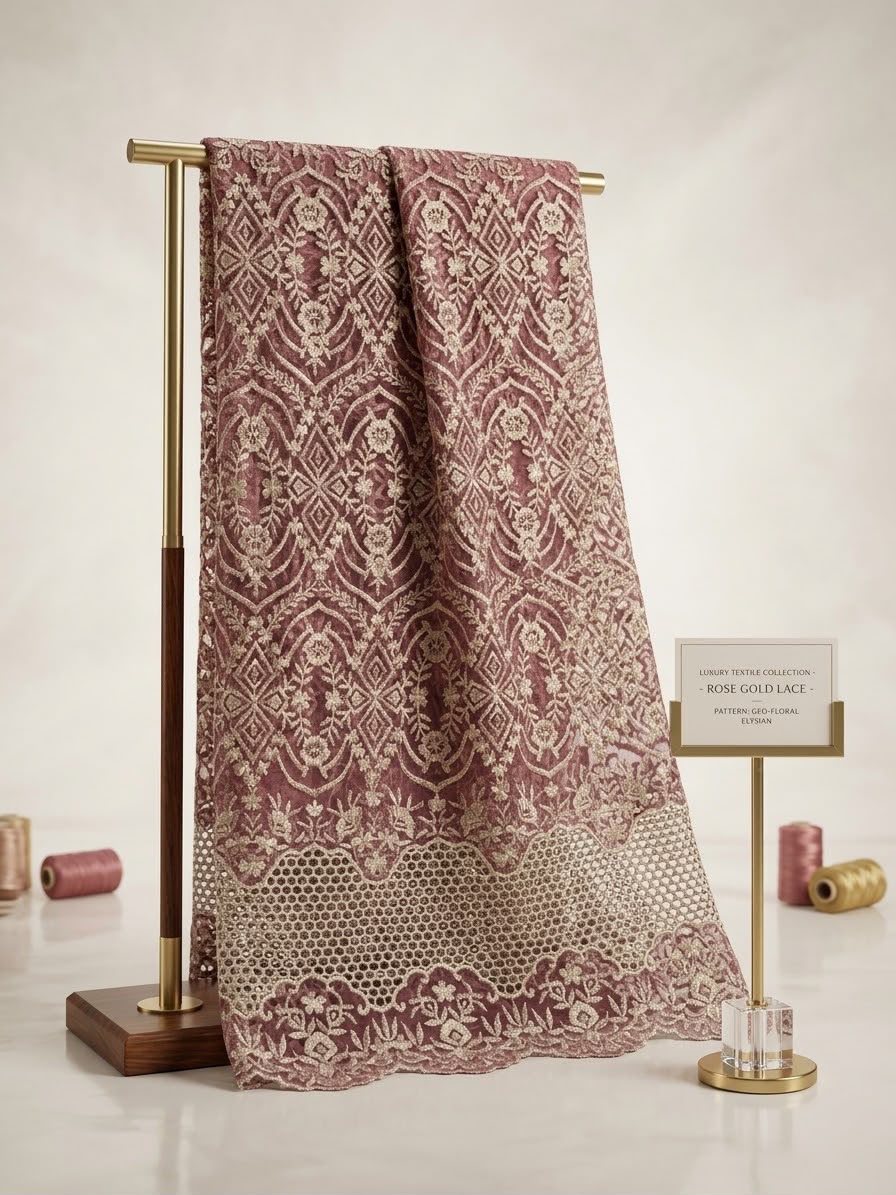 Maxi Tilla Zari Embroidered Fabric 3 Yards - DESIGN 03