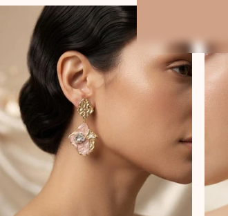 Pink Cystal Earrings