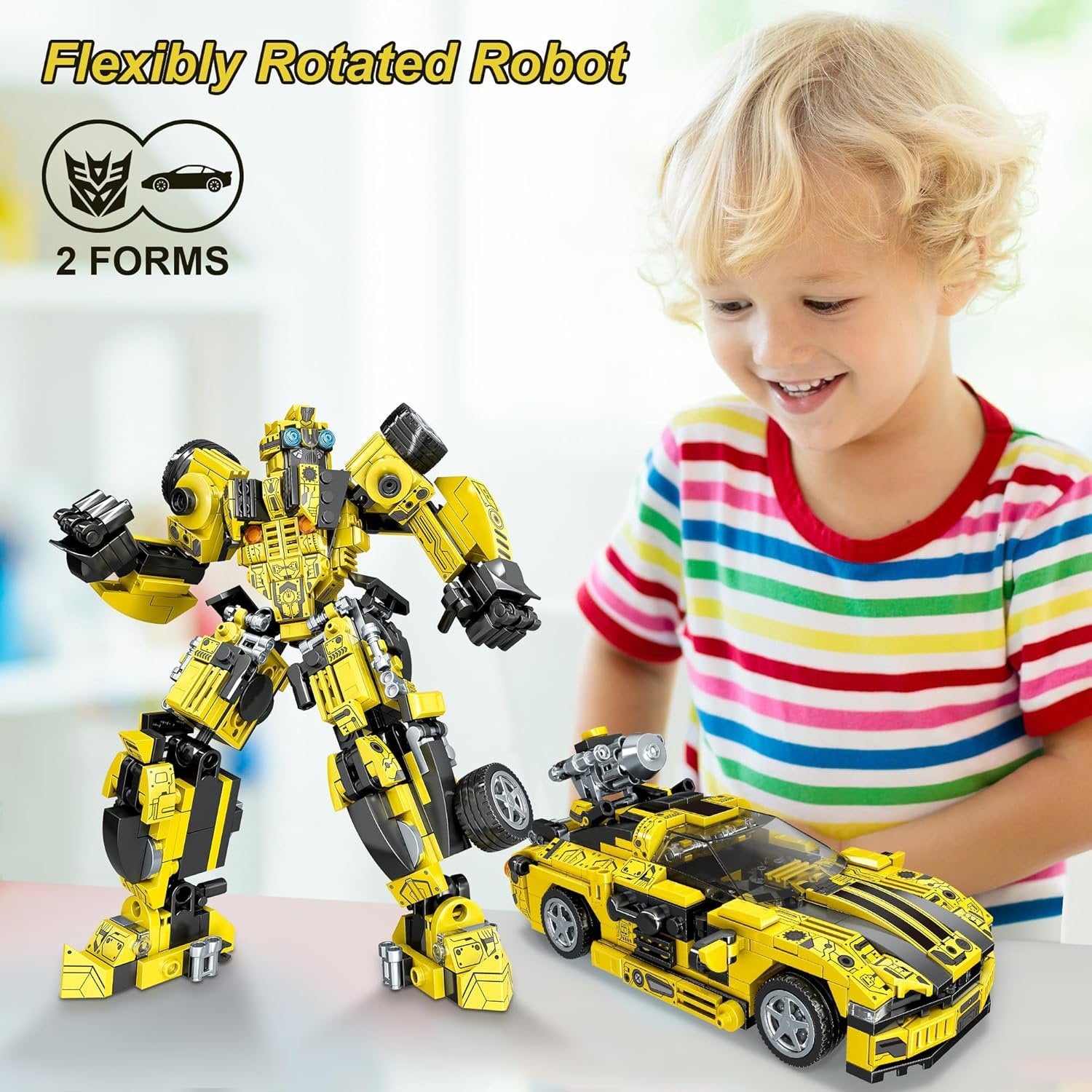 Robot Building Block Toy Set 2In1 Transforming Robot Car Building Brick