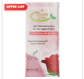 Golden Star Hair Removal 36 Sachet Box