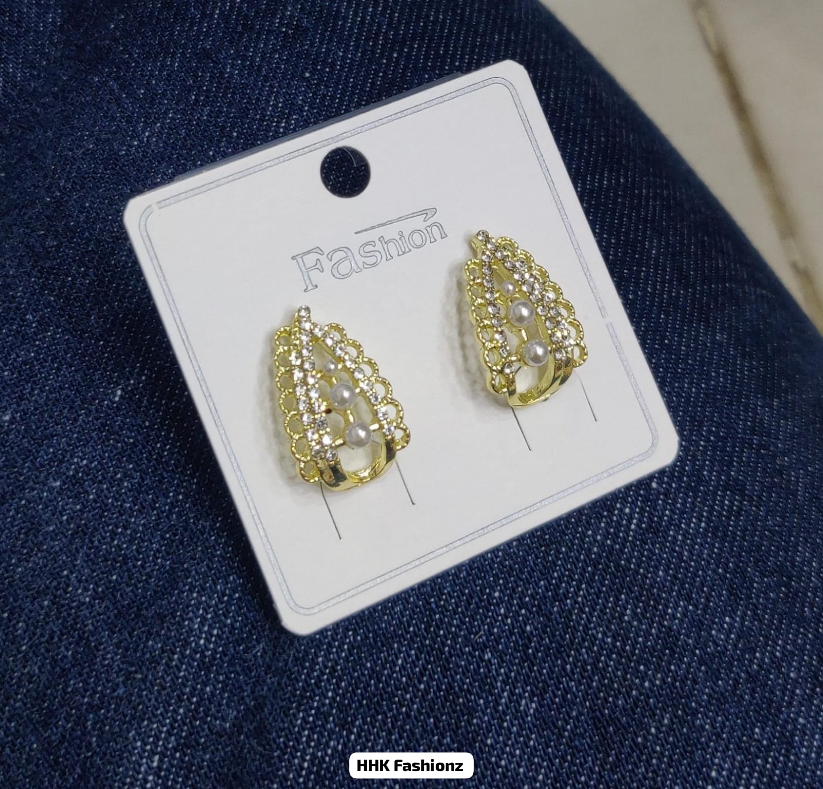 Golden Fancy Earrings - DESIGN 12