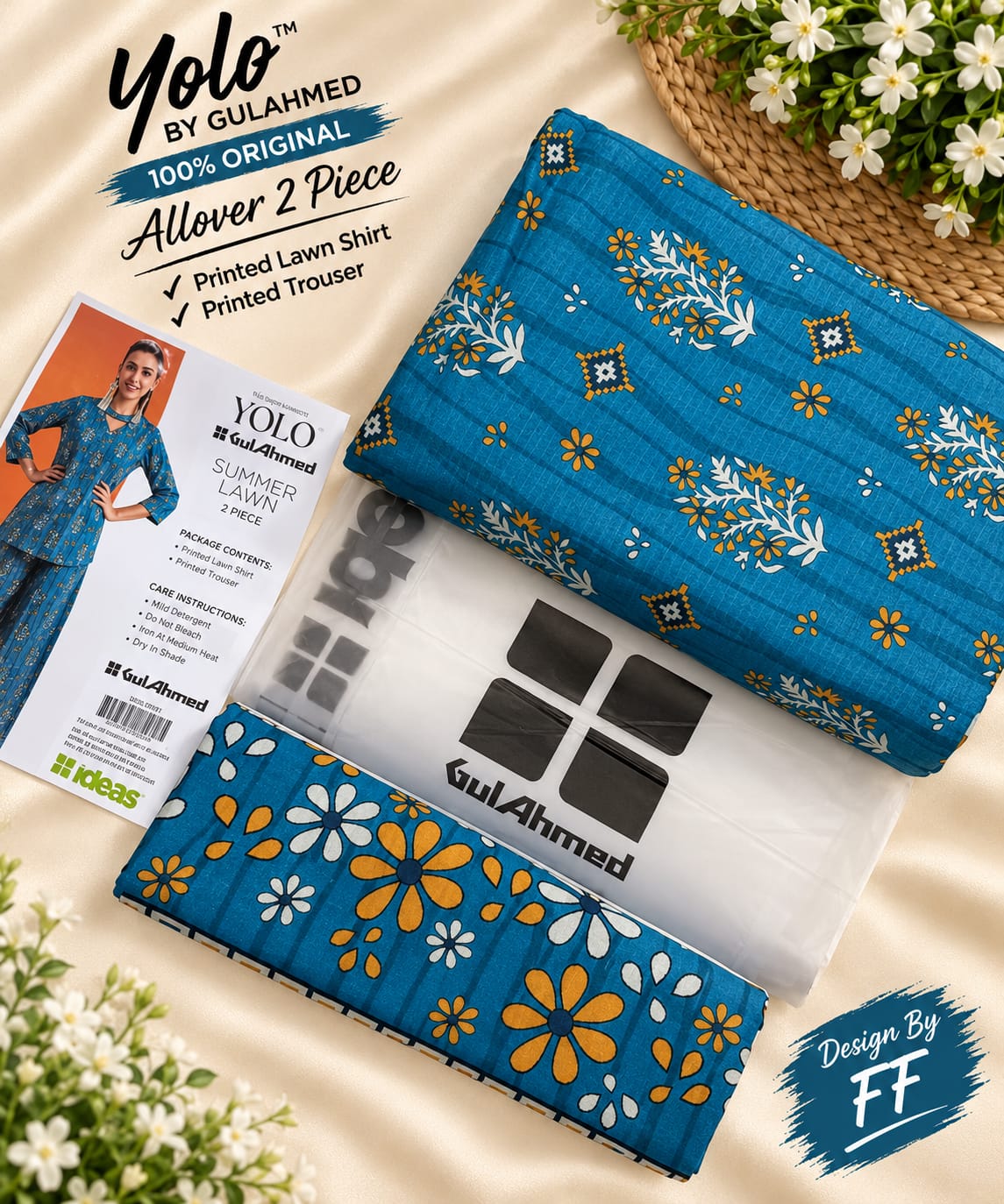 YOLO by Gul Ahmed Cords 2PC Lawn - DESIGN 09