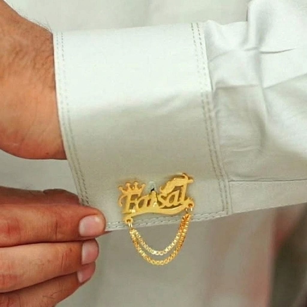 Customized Name and Alphabet Cufflinks - DESIGN 03
