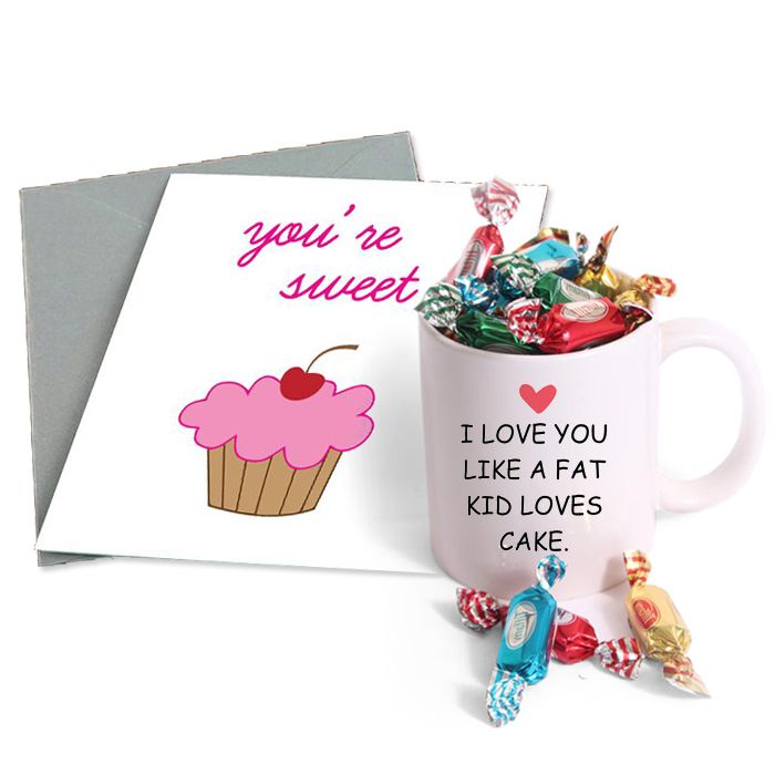 Love Card & Mug filled with Candies