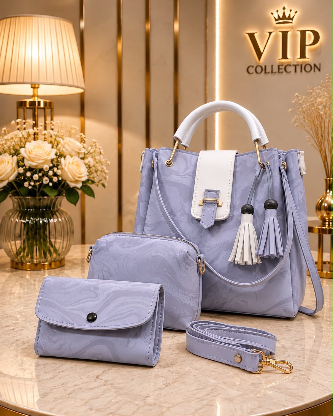 3 Pcs Shoulder Bag Set for Girls - DESIGN 06