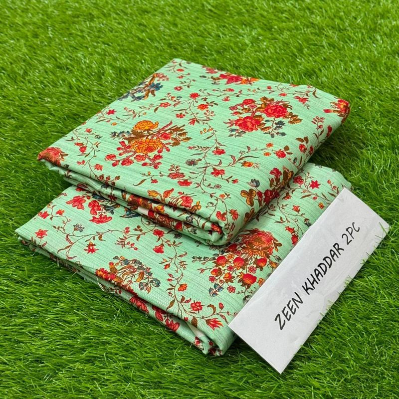 Zeen Khaddar 2Pc - Mint Green Floral