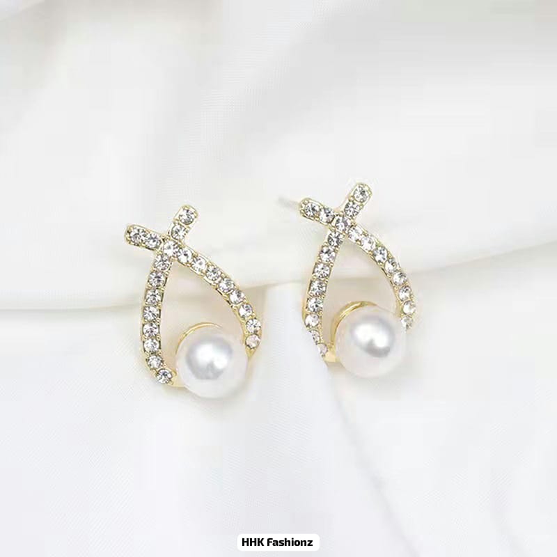 Golden Fancy Earrings - DESIGN 24