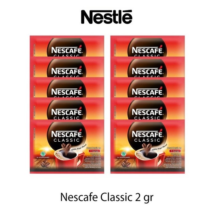 Nescafe Coffee Classic Sachet 2g 60 Sachet Pack
