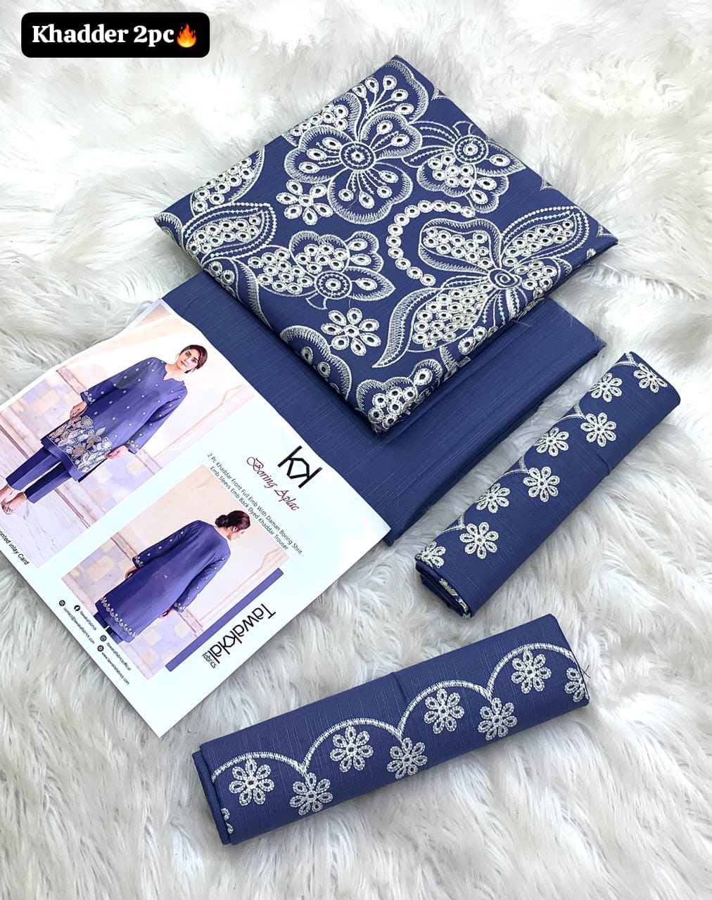 Tawakkal Khaddar Embroidered 2PC Suit - DESIGN 03