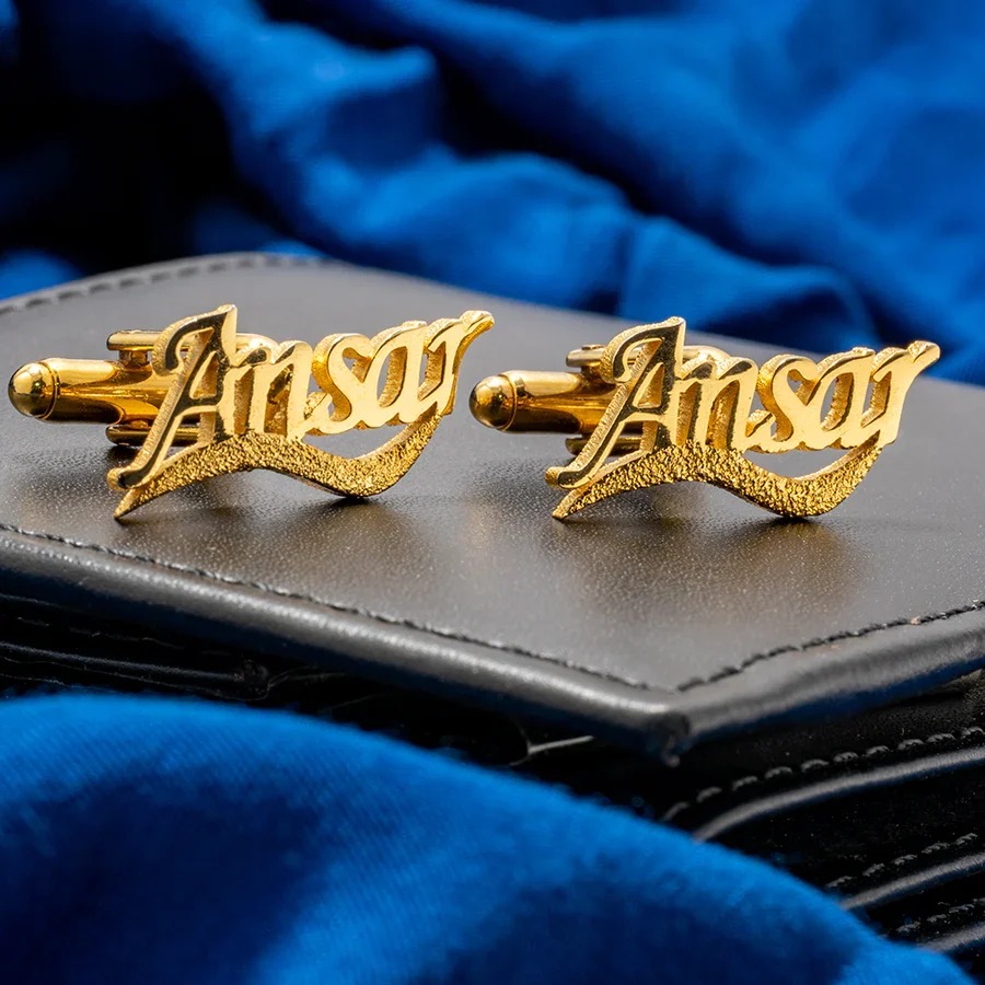 Customized Name and Alphabet Cufflinks - DESIGN 05