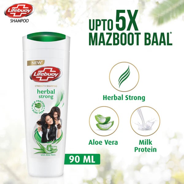 Lifebuoy Shampoo Herbal Strong 90ml Small