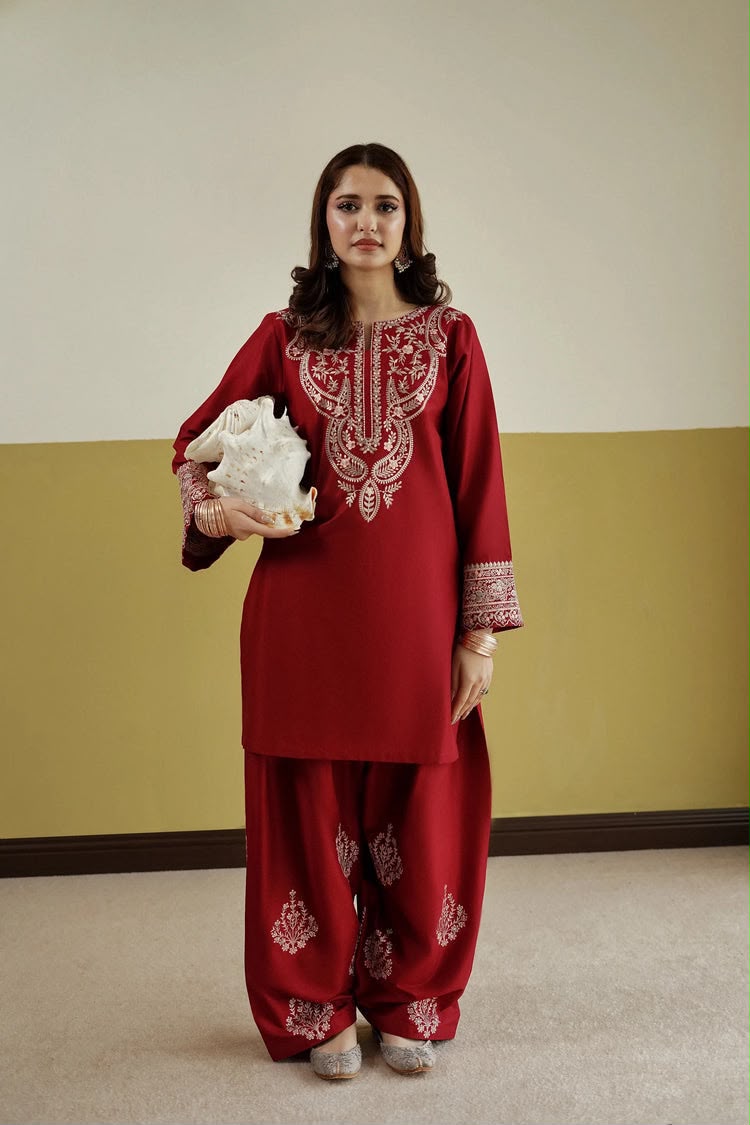 Urge Pret Dhanak Embroidered 3PC Suit - DESIGN 07