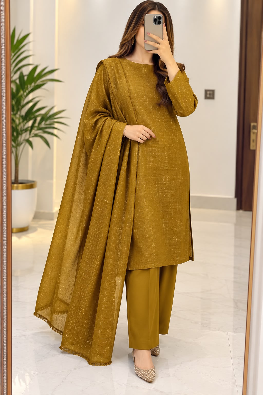Zainab Chottani Dhanak Embroidered 3PC Suit D#NF3045 - DESIGN 03