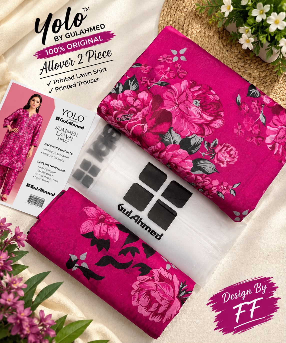 YOLO by Gul Ahmed Cords 2PC Lawn - DESIGN 03