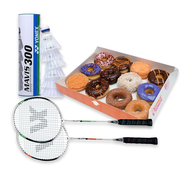 Badminton Racket Set With Yummy Donuts