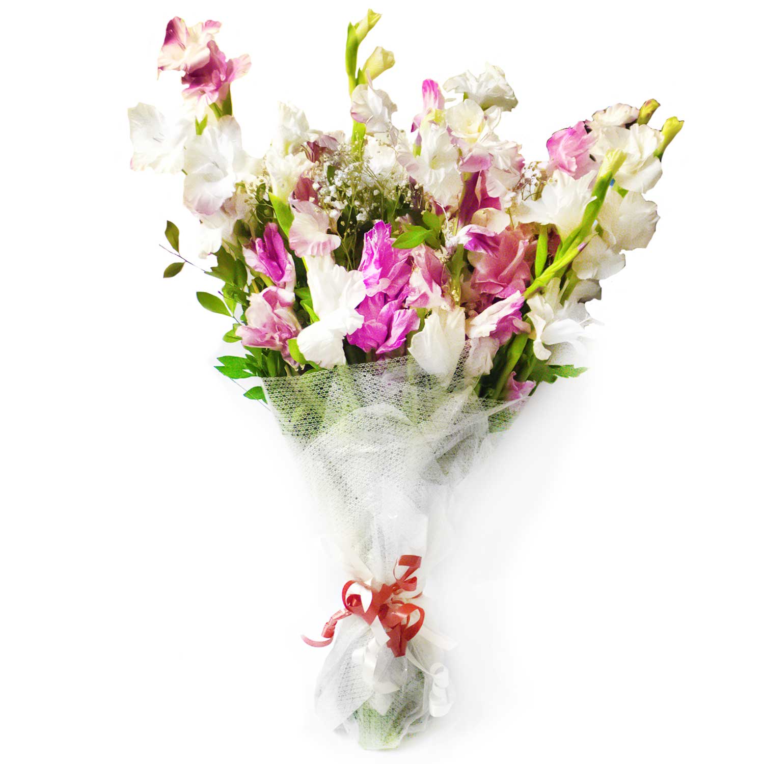 Purple & White Gladiolus Bouquet