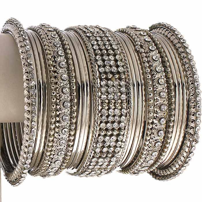 Silver Kangan With Choori Set