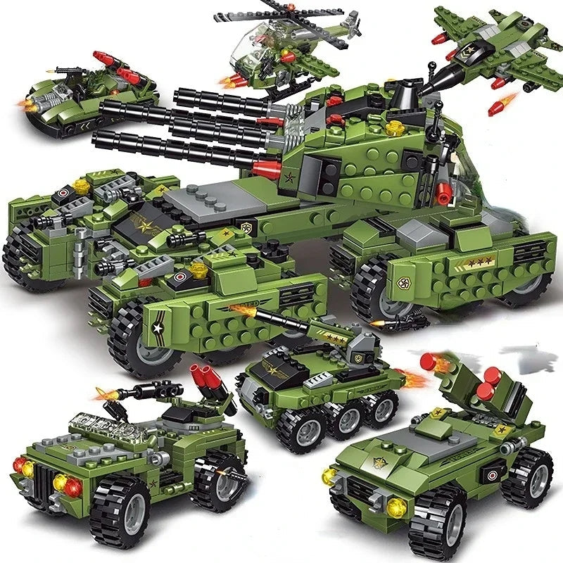 Military Armed 8 in 1 Tank T90 Building Blocks Set | 816pcs- LXA398