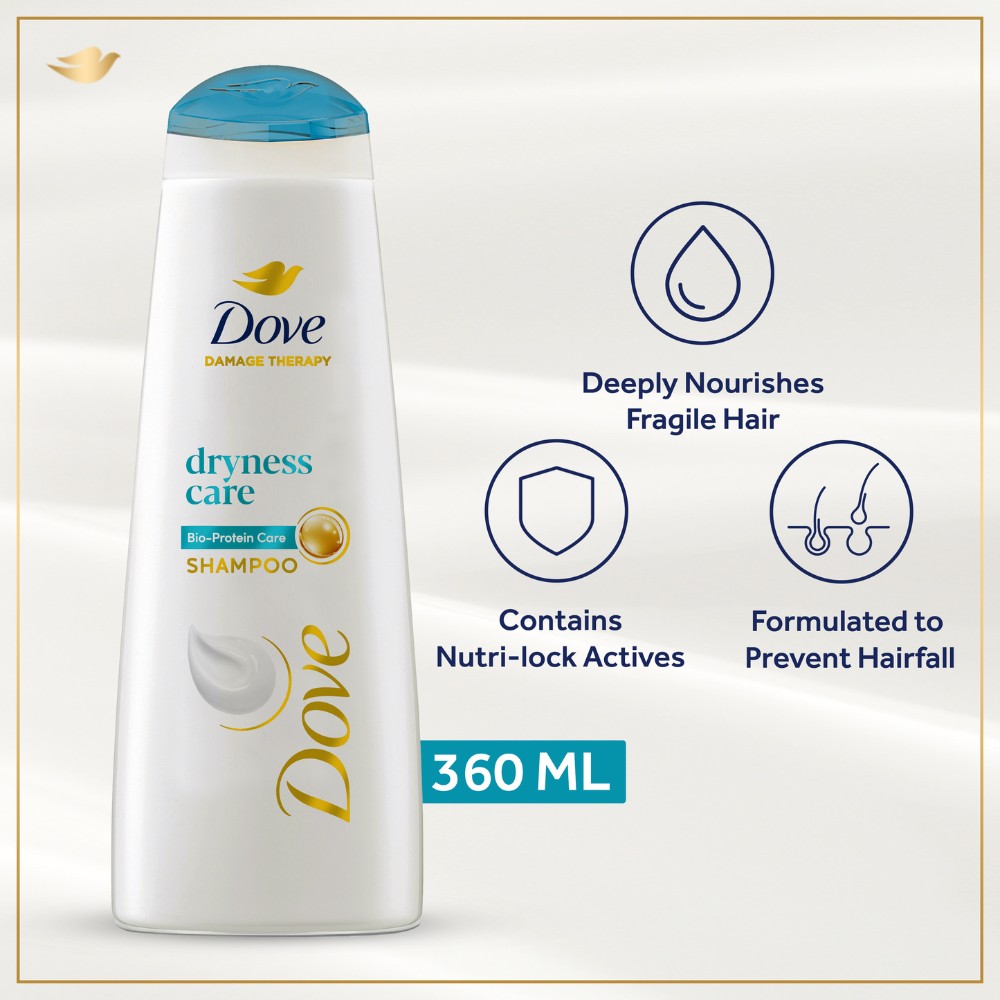 Dove Hair Shampoo Dryness Care 360ml