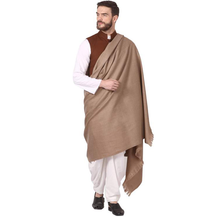 Brown Woolen Shawl For Men