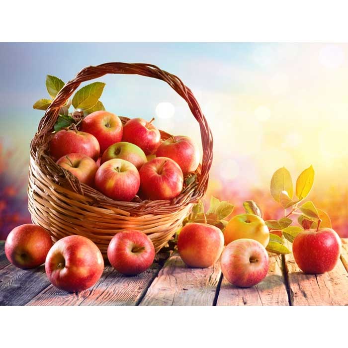 Apples In A Cane Basket