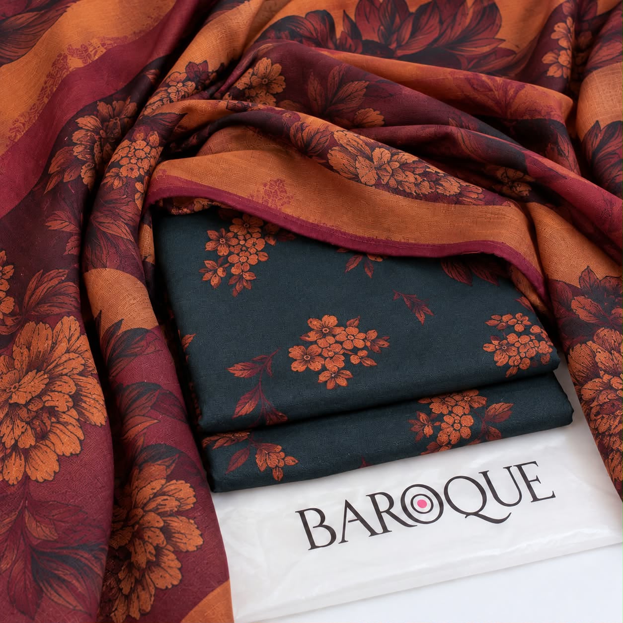 Barouqe 2799 Print Dhanak 3pc - DESIGN 02