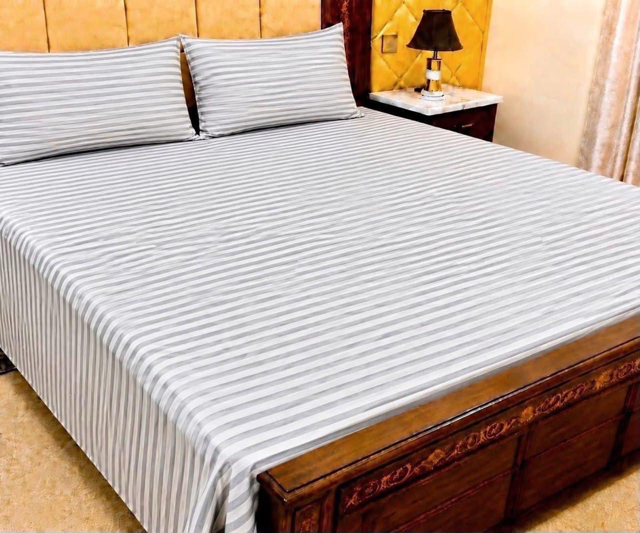 King Size BedSheet 3pc Pure Cotton - Export Quality - Design 21