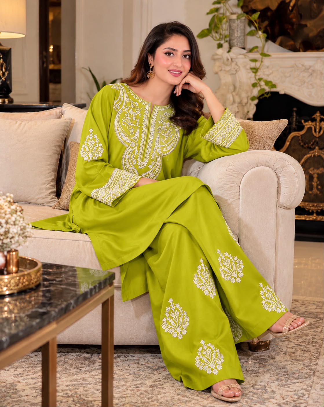 Urge Pret Dhanak Embroidered 3PC Suit - DESIGN 02