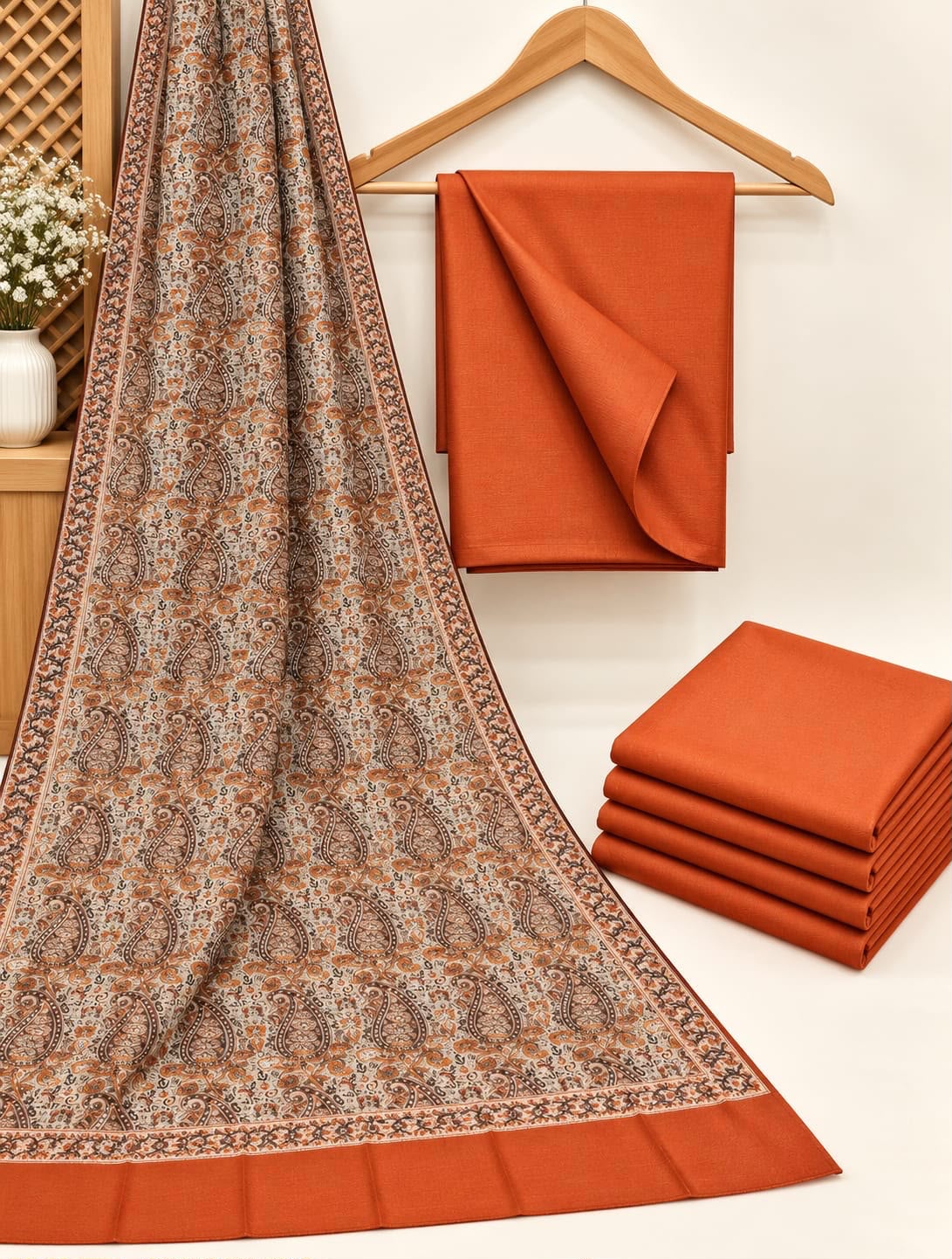 Dhanak 3PC Suit with Turkish Shawl - DESIGN 06