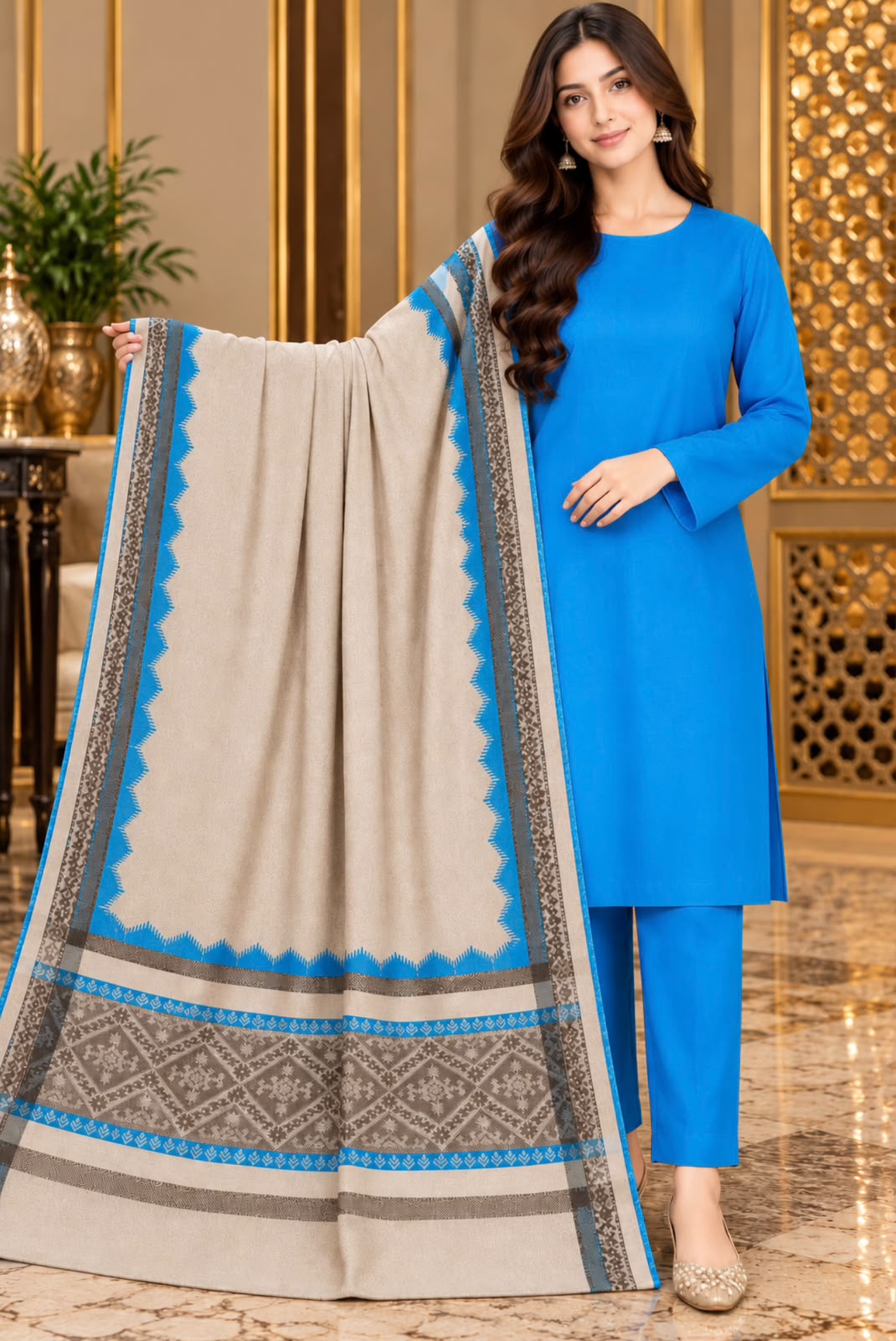 Bareeze Dhanak 3PC Suit - DESIGN 09