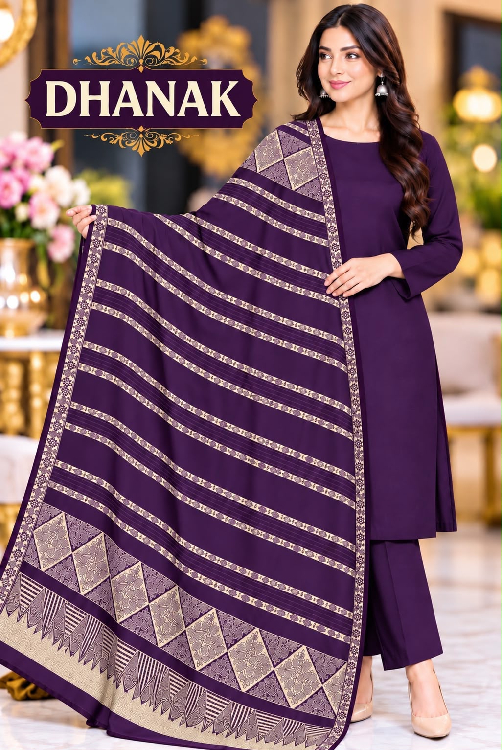 Most Hit Dhanak 3PC Suit - DESIGN 01