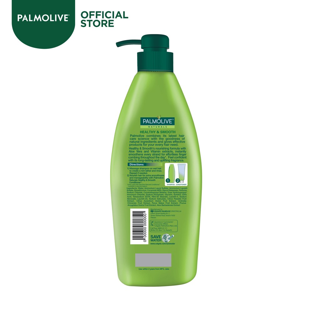 Palmolive Shampoo Healthy And Smooth Green 680Ml Pump