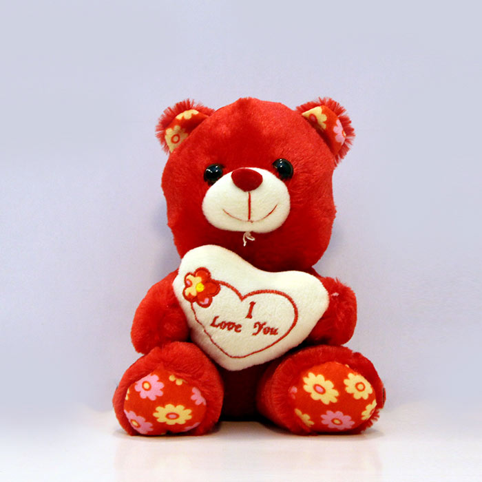 Red Teddy Holding Heart