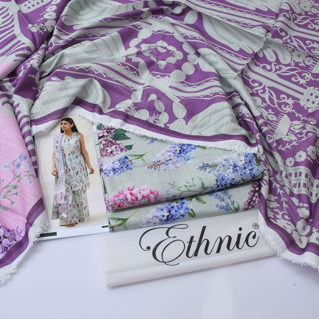 Ethnic Khaddar Printed 3PC Suit - DESIGN 09